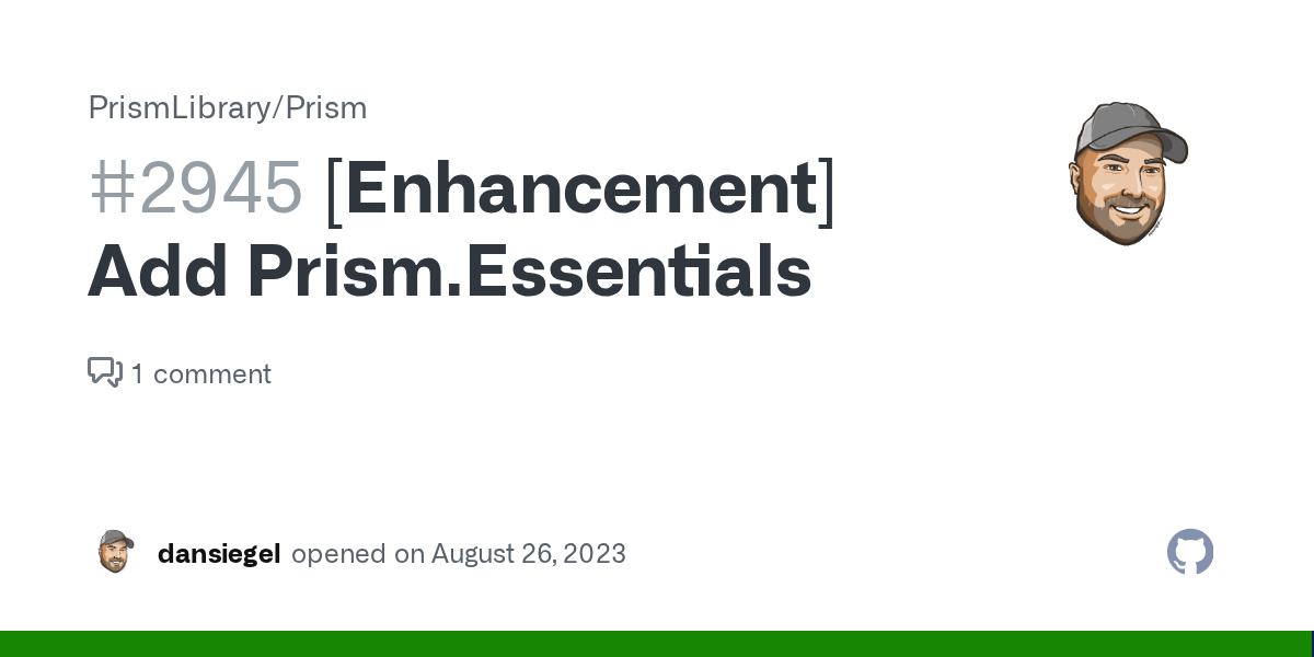 [Enhancement] Add Prism.Essentials · Issue 2945 · PrismLibrary/Prism · GitHub