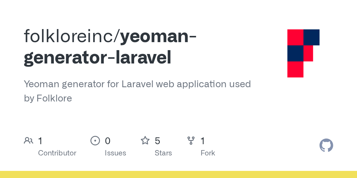 GitHub folkloreinc/yeomangeneratorlaravel Yeoman generator for
