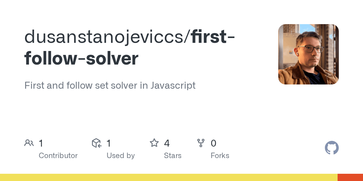 GitHub dusanstanojeviccs/firstfollowsolver First and follow set