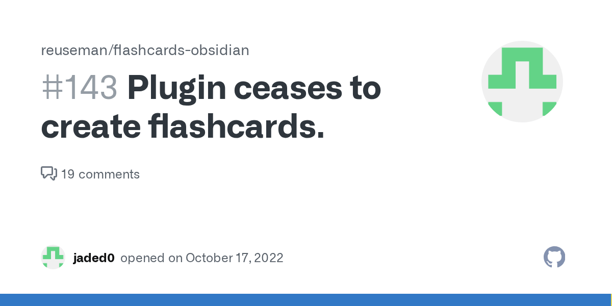 Plugin ceases to create flashcards. · Issue 143 · reuseman/flashcards