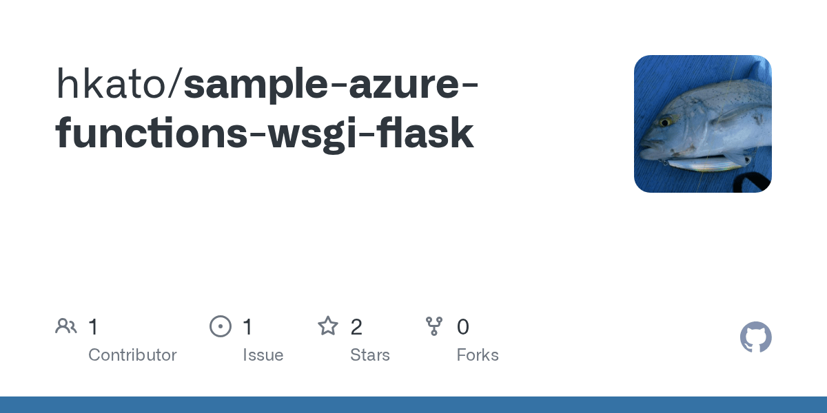 GitHub hkato/sampleazurefunctionswsgiflask