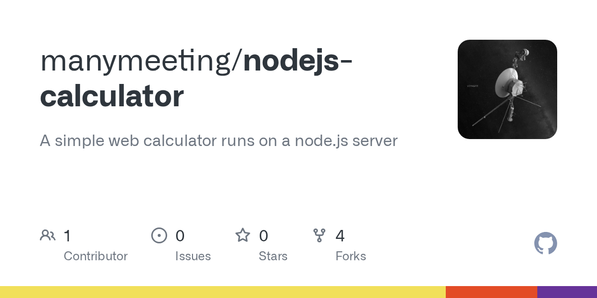 GitHub manymeeting/nodejscalculator A simple web calculator runs on