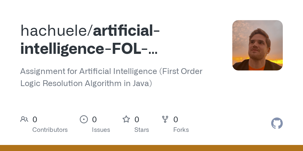 GitHub hachuele/artificialintelligenceFOLresolution