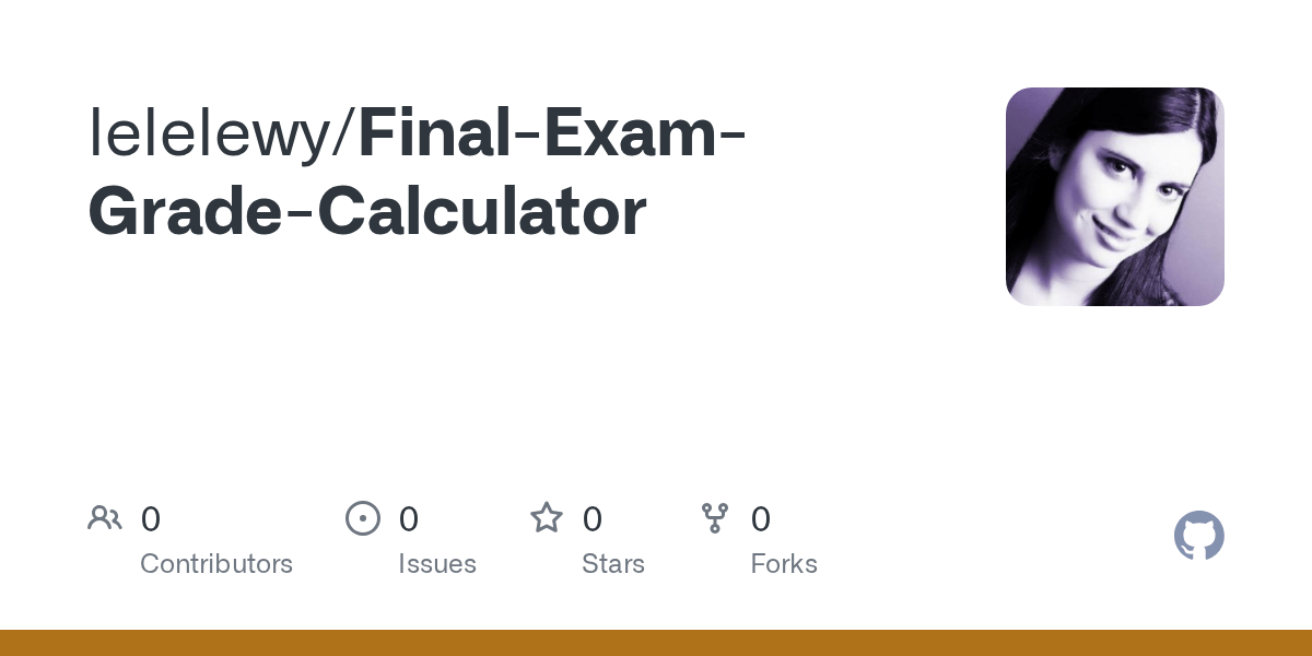 GitHub lelelewy/FinalExamGradeCalculator