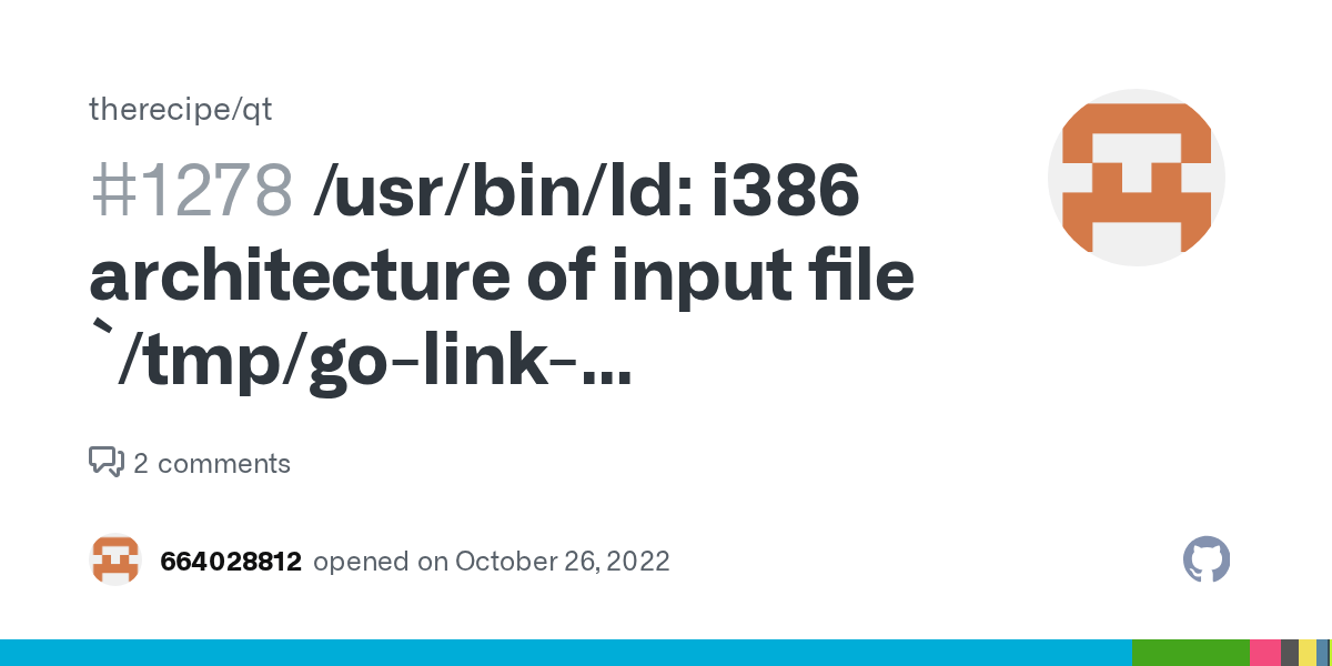 /usr/bin/ld i386 architecture of input file `/tmp/golink3590783856/