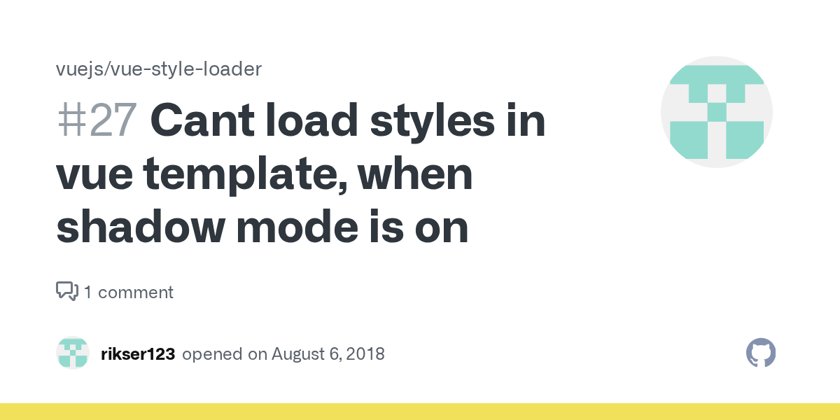 Cant load styles in vue template, when shadow mode is on · Issue 27