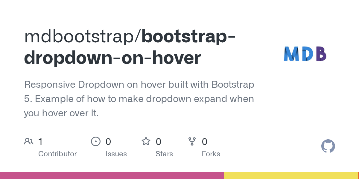 GitHub mdbootstrap/bootstrapdropdownonhover Responsive Dropdown