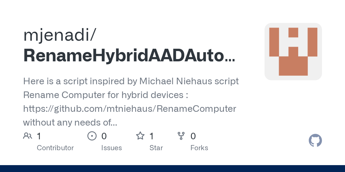 GitHub mjenadi/RenameHybridAADAutopilotDevices Here is a script