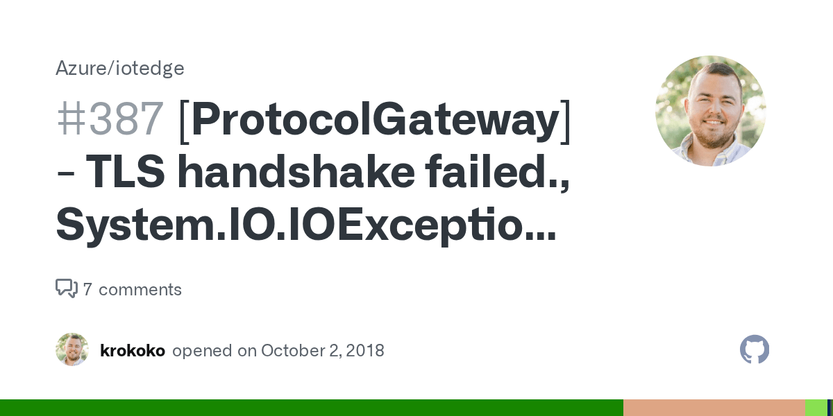 [ProtocolGateway] TLS handshake failed., System.IO.IOException