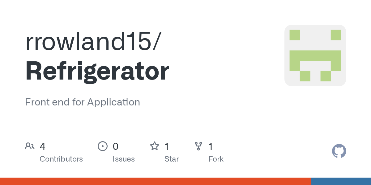 GitHub rrowland15/Refrigerator Front end for Application