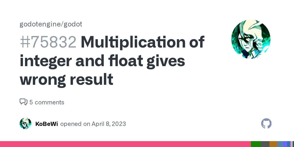 Multiplication of integer and float gives wrong result · Issue 75832