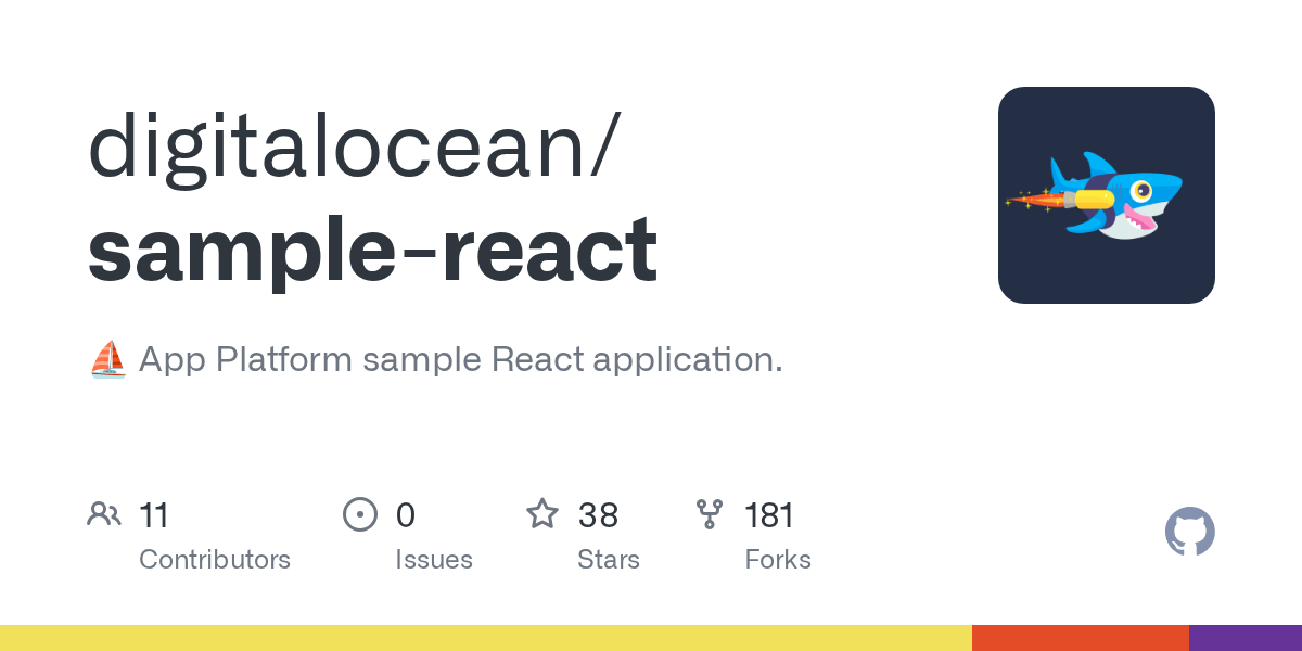 GitHub digitalocean/samplereact ⛵ App Platform sample React