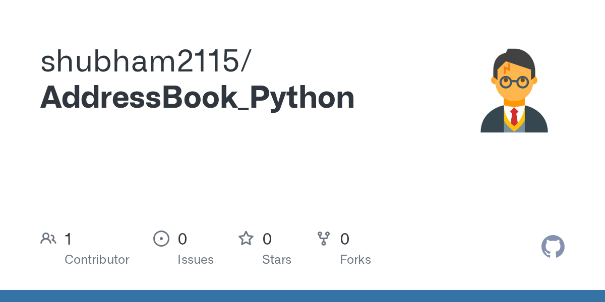 GitHub shubham2115/AddressBook_Python