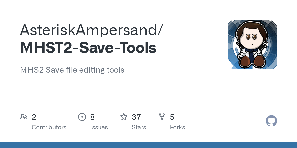 GitHub - AsteriskAmpersand/MHST2-Save-Tools: MHS2 Save file editing tools