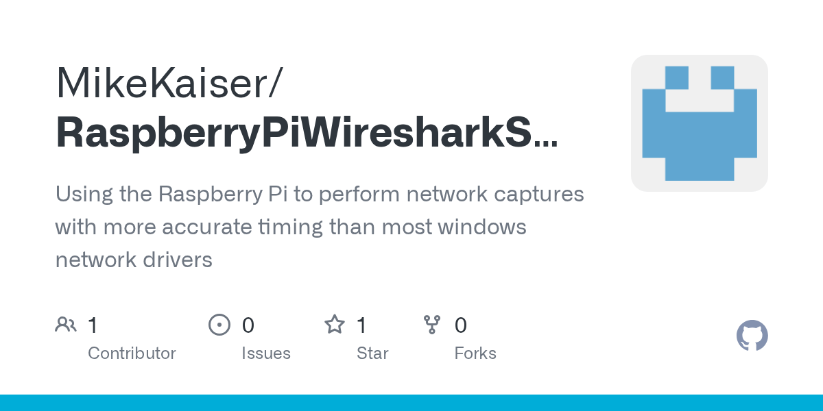 GitHub MikeKaiser/RaspberryPiWiresharkServer Using the Raspberry Pi