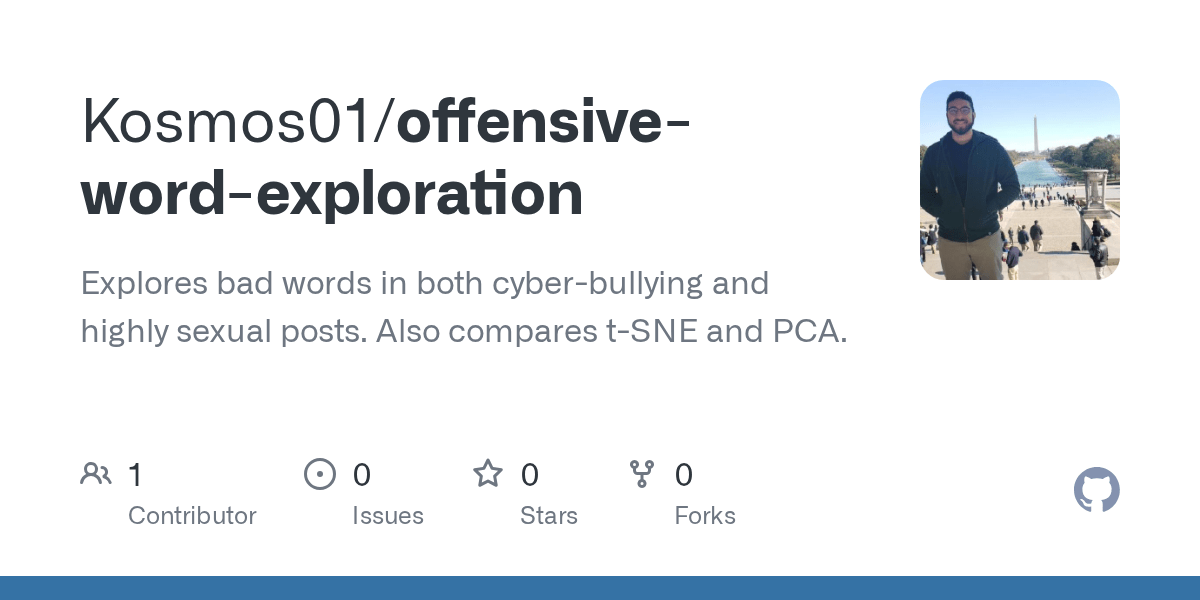GitHub Kosmos01/offensivewordexploration Explores bad words in