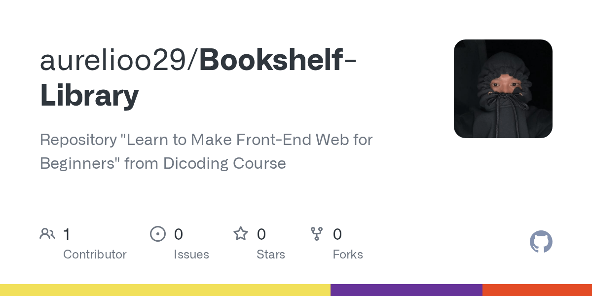 GitHub aurelioo29/bookshelflibrary Practice task dicoding creating