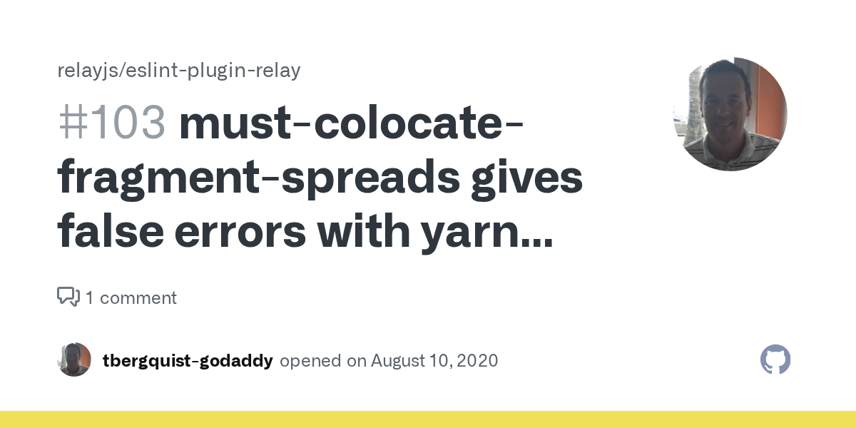mustcolocatefragmentspreads gives false errors with yarn workspaces