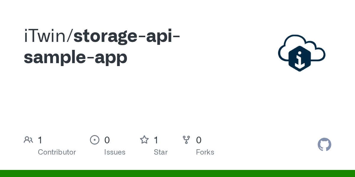 GitHub iTwin/storageapisampleapp