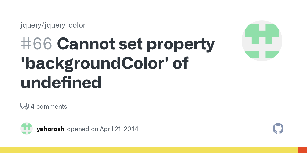 Cannot set property 'backgroundColor' of undefined · Issue 66 · jquery/jquerycolor · GitHub