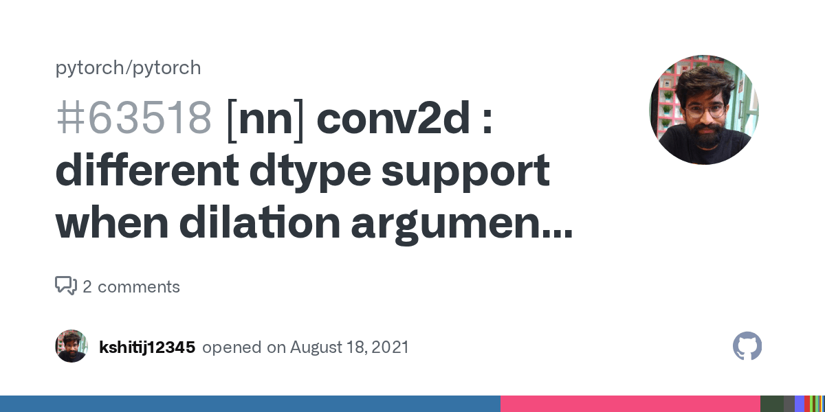 [nn] conv2d different dtype support when dilation argument is passed
