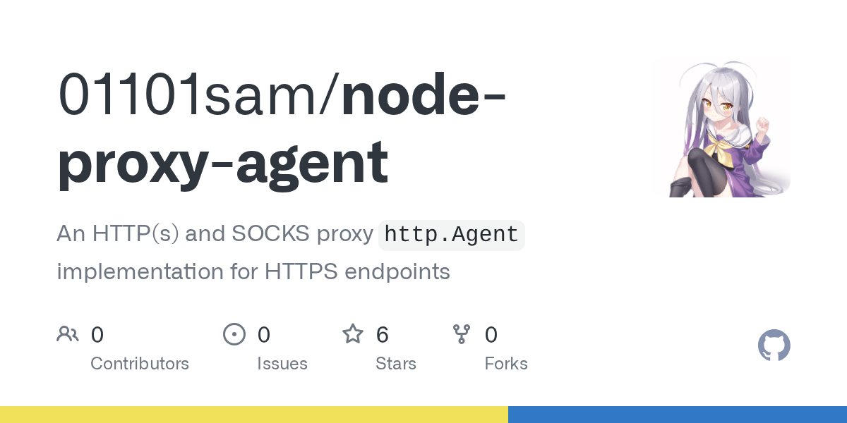 GitHub 01101sam/nodeproxyagent An HTTP(s) and SOCKS proxy `http