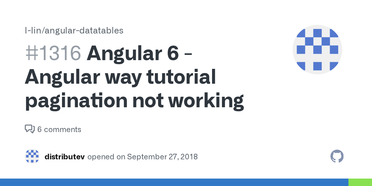 Angular 6 Angular way tutorial pagination not working · Issue 1316