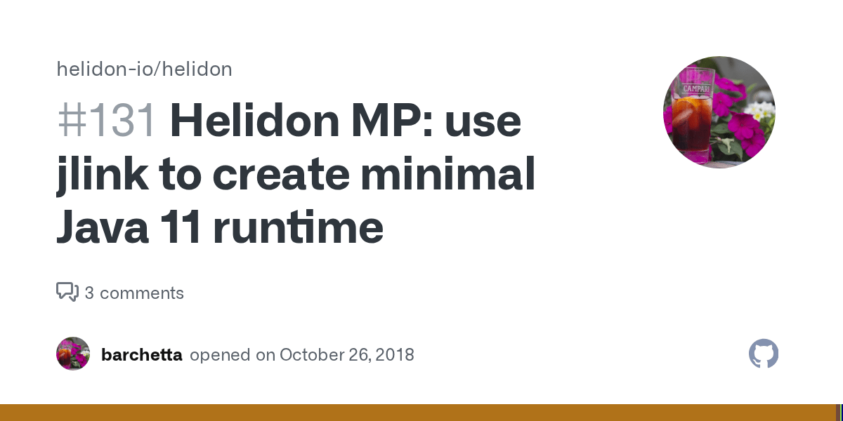 Helidon MP use jlink to create minimal Java 11 runtime · Issue 131