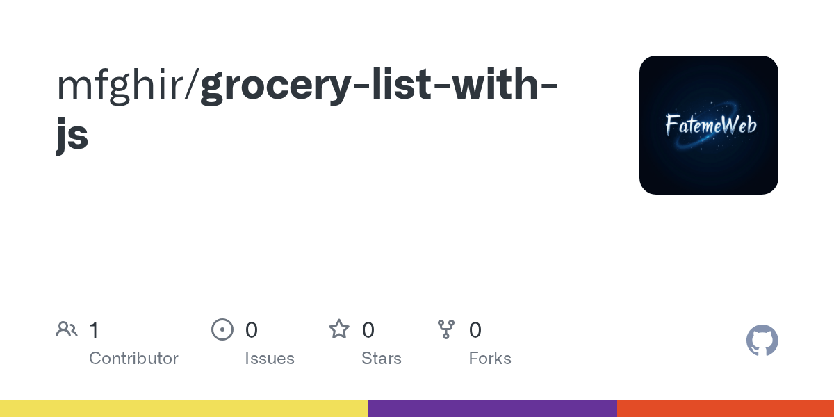 GitHub mfghir/grocerylistwithjs