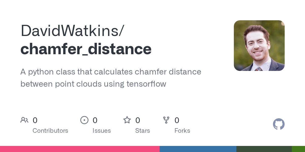GitHub DavidWatkins/chamfer_distance A python class that calculates