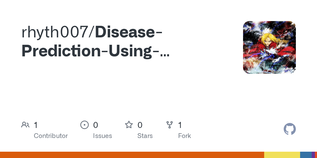 GitHub rhyth007/DiseasePredictionUsingSymptomsFLASKREACTAPI