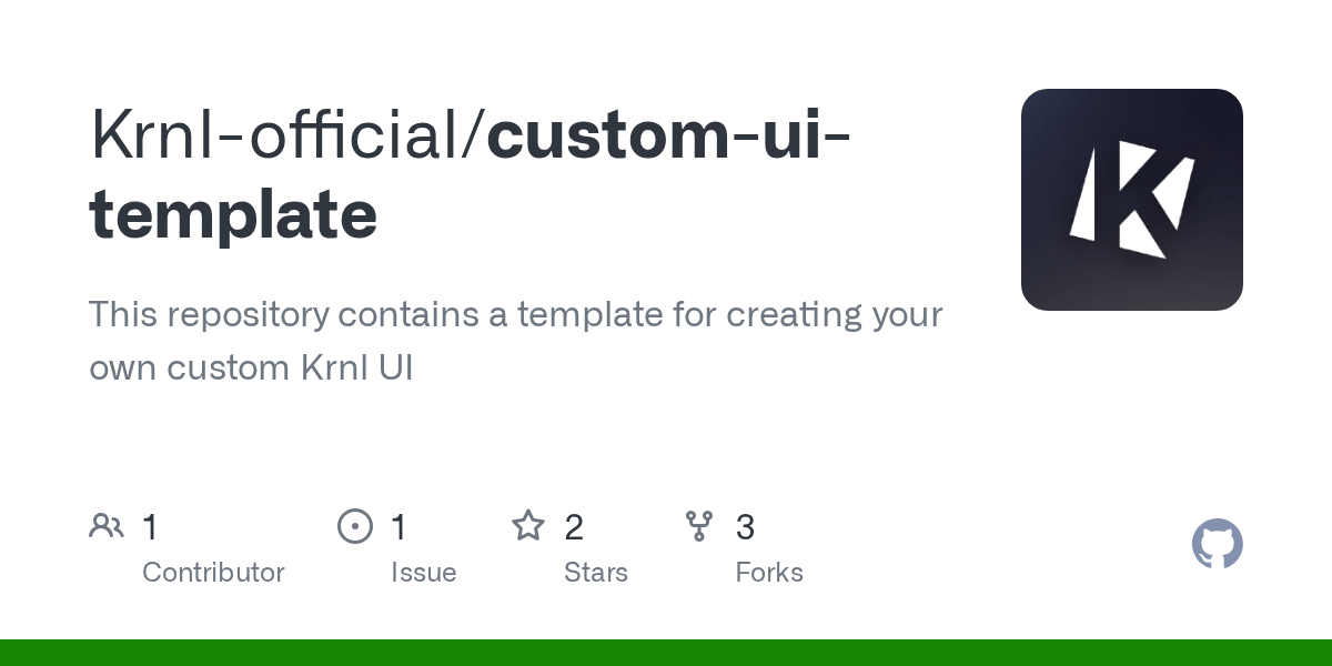 GitHub Krnlofficial/customuitemplate This repository contains a