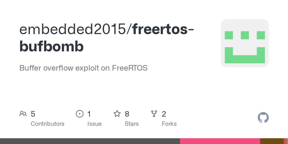 GitHub - embedded2015/freertos-bufbomb: Buffer overflow exploit on FreeRTOS