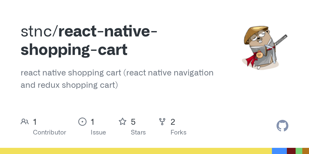 GitHub react native shopping cart