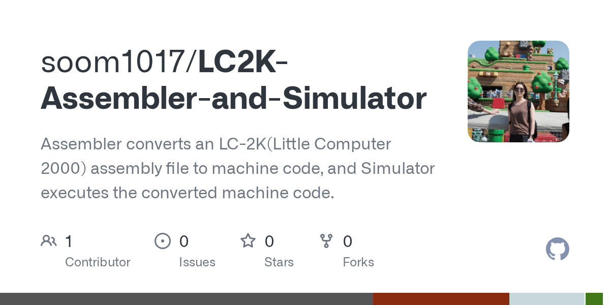 GitHub soom1017/LC2KAssemblerandSimulator Assembler converts an