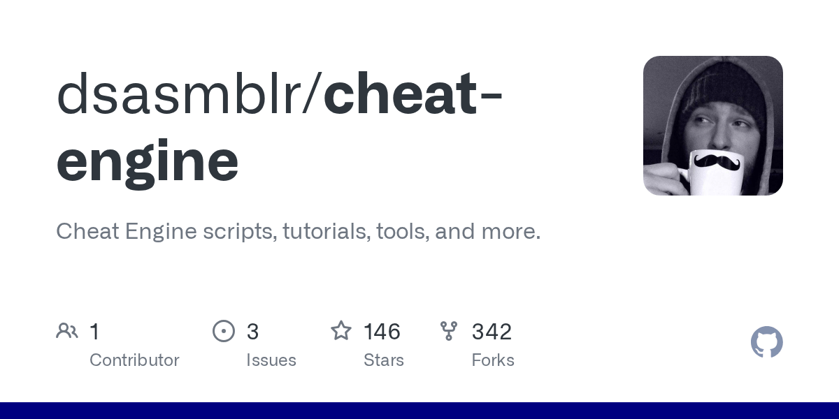 GitHub - dsasmblr/cheat-engine: Cheat Engine scripts, tutorials, tools