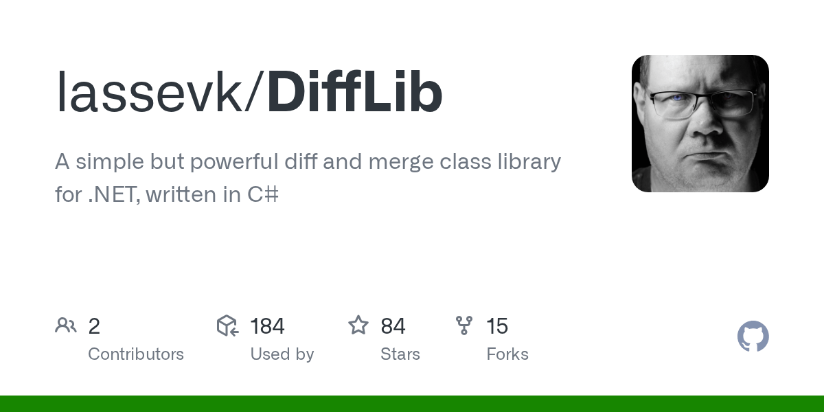 GitHub lassevk/DiffLib A simple but powerful diff and merge class library for written in C
