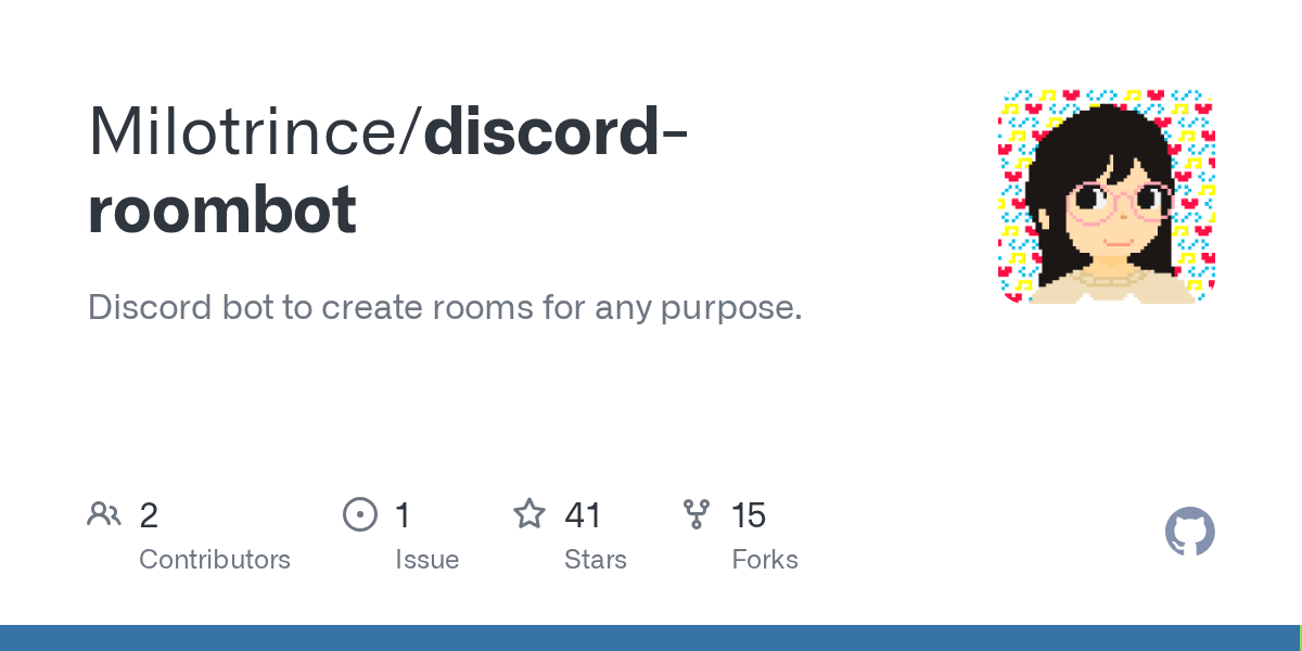 GitHub Milotrince/discordroombot Discord bot to create rooms for
