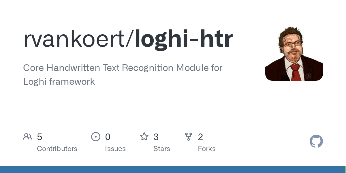 GitHub rvankoert/loghihtr Core Handwritten Text Recognition Module