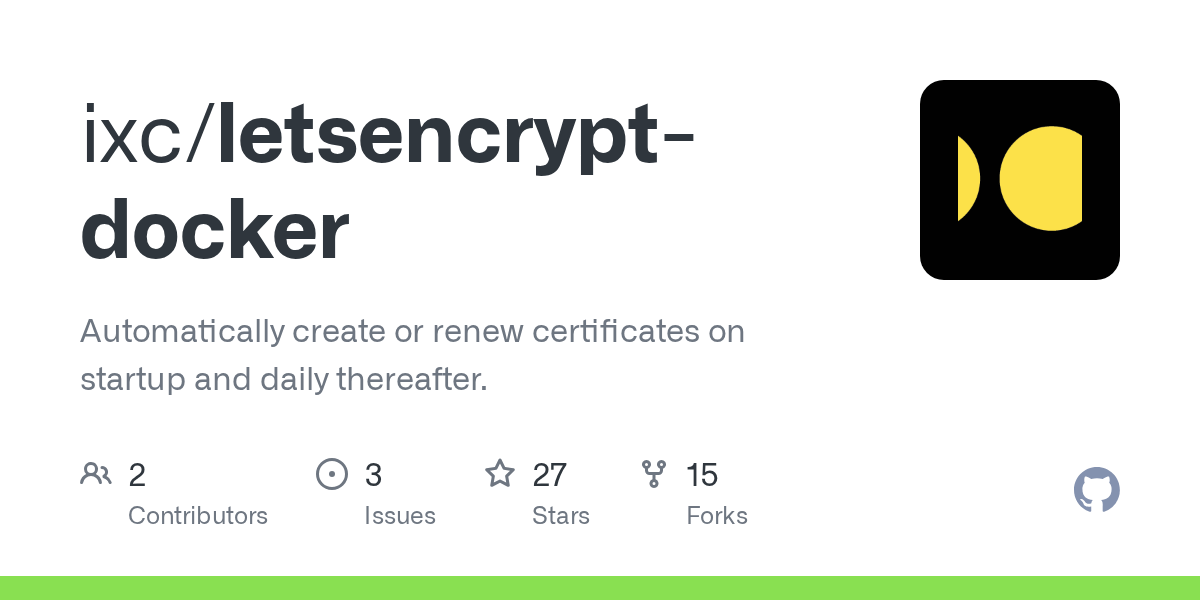 Apache Letsencrypt Docker