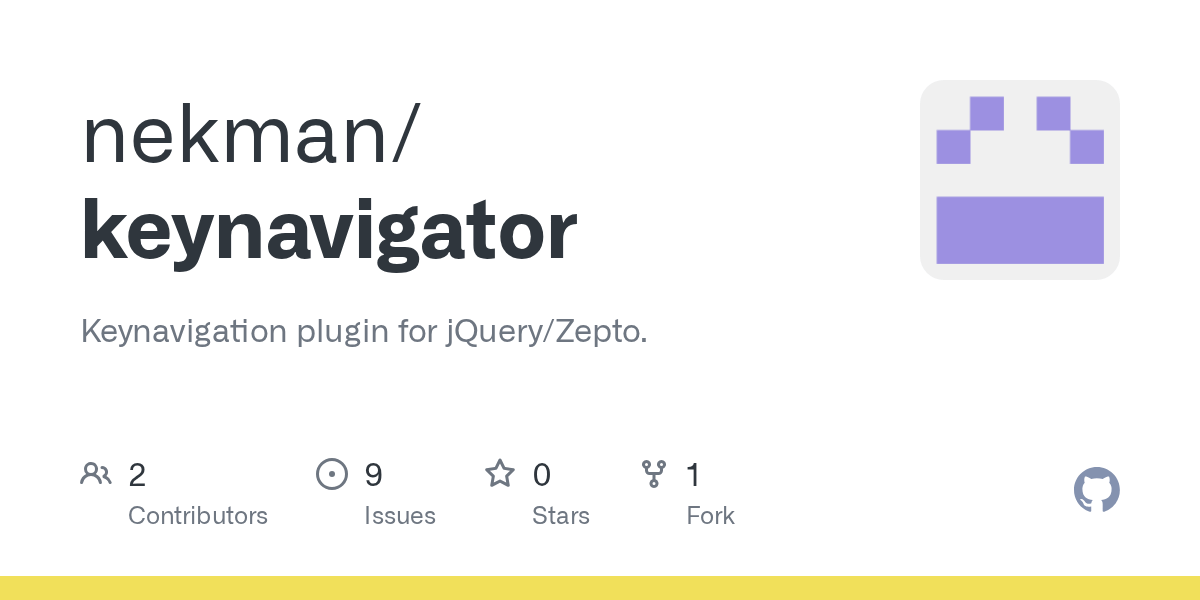GitHub nekman/keynavigator Keynavigation plugin for jQuery/Zepto.