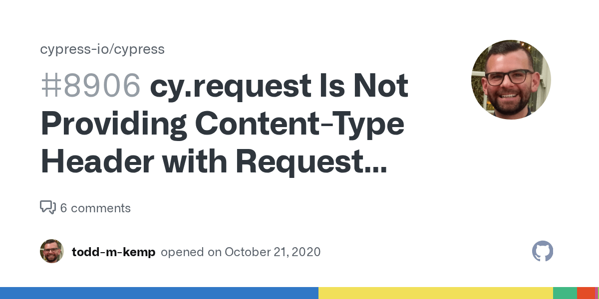 cy.request Is Not Providing ContentType Header with Request When