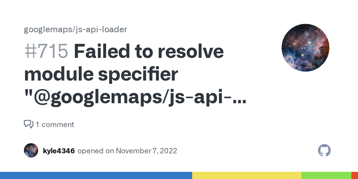 Failed to resolve module specifier "googlemaps/jsapiloader" for