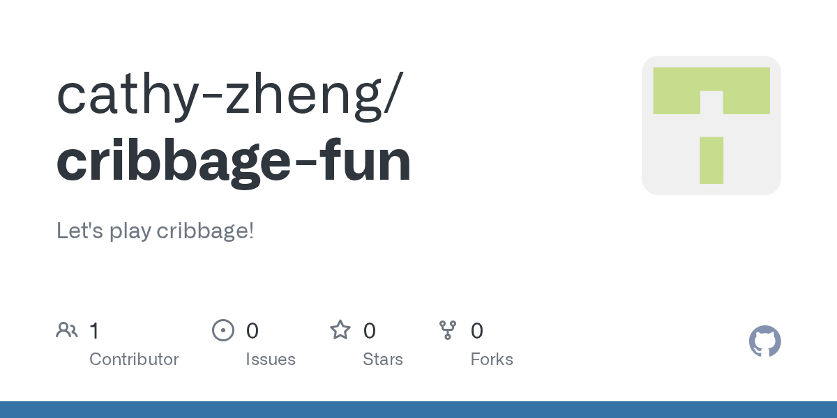 GitHub cathyzheng/cribbagefun Let's play cribbage!