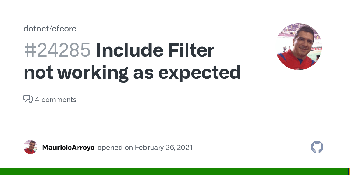 Include Filter not working as expected · Issue 24285 ·