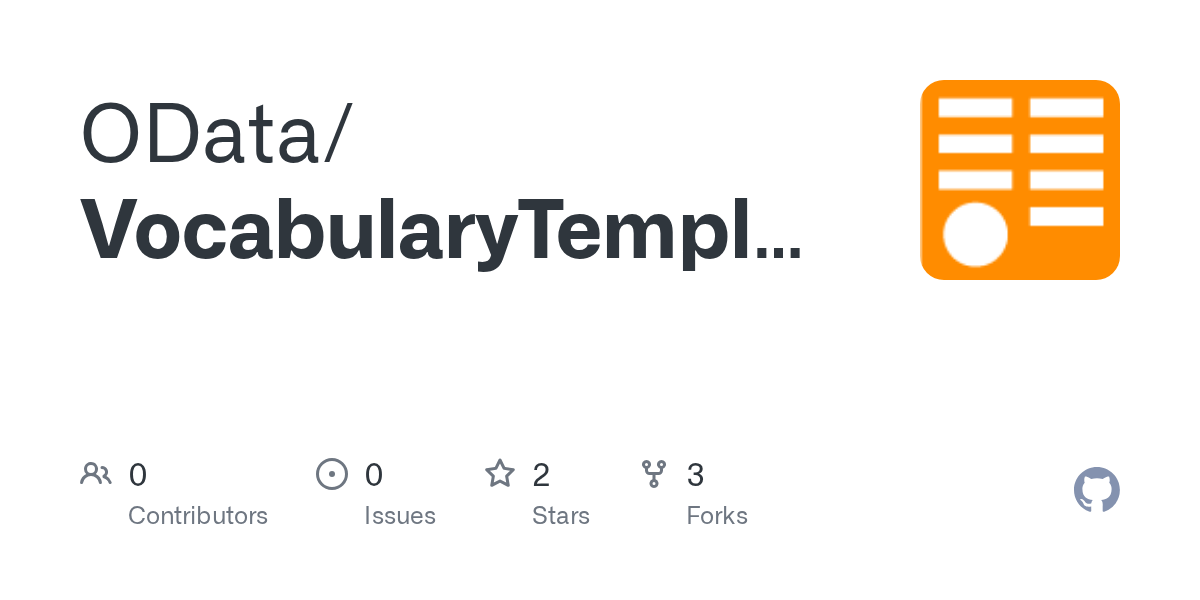GitHub OData/VocabularyTemplate