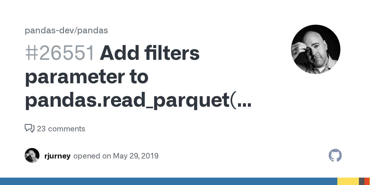 Add filters parameter to pandas.read_parquet() to enable PyArrow