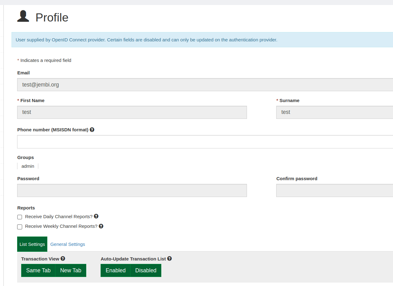 Login using Keycloak OpenHIM