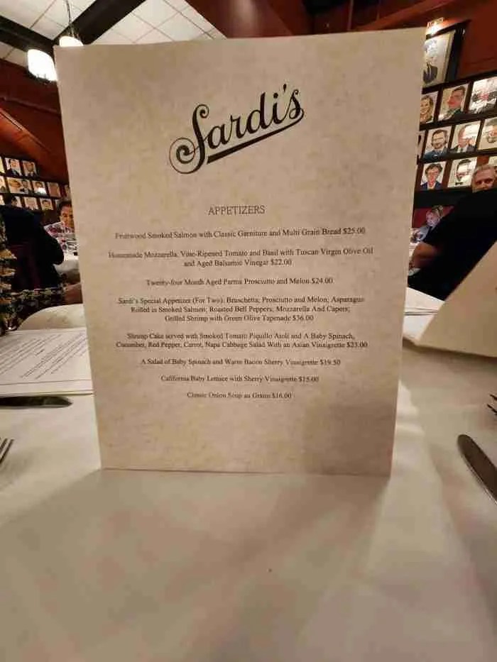 New York Restaurant Reviews Sardi's