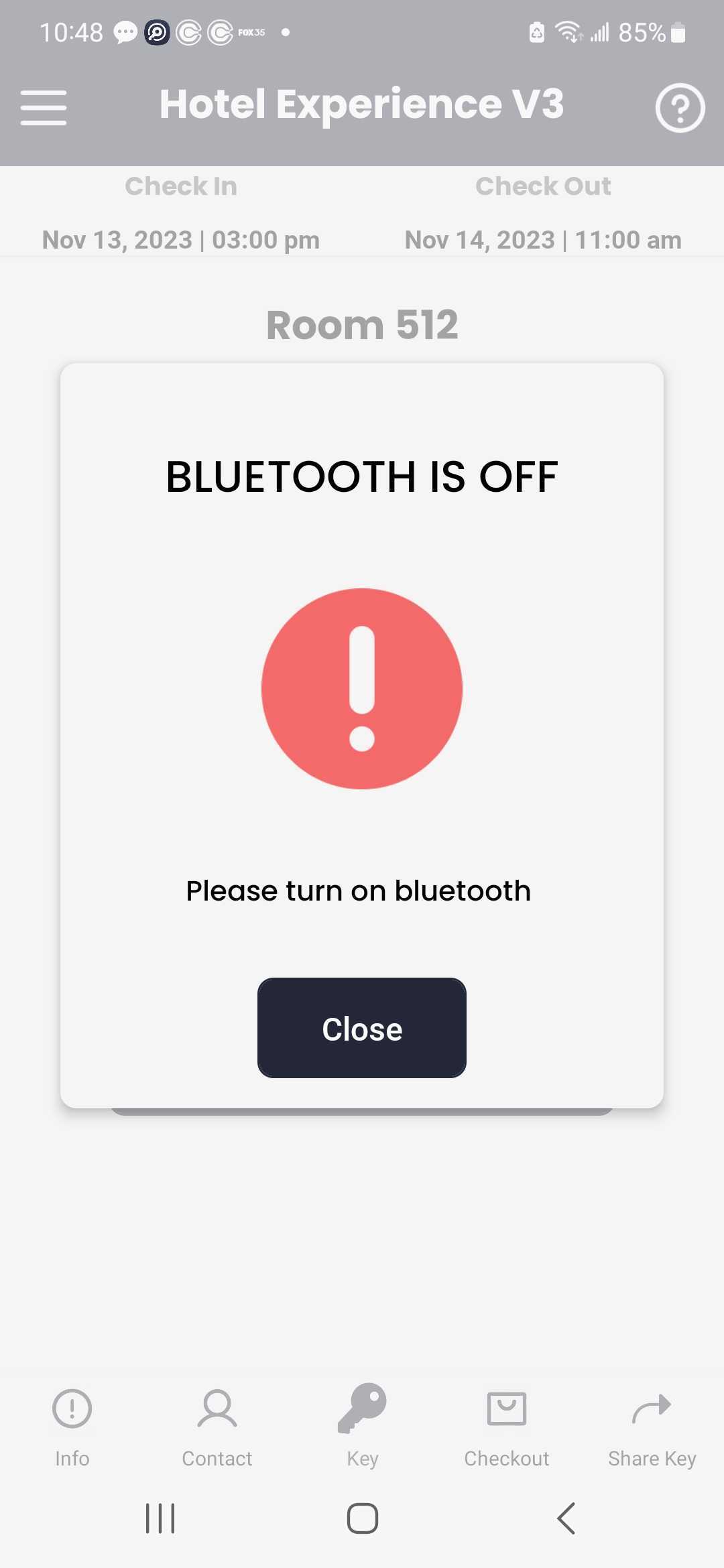 OpenKey Error Code: Please turn on Bluetooth – OpenKey